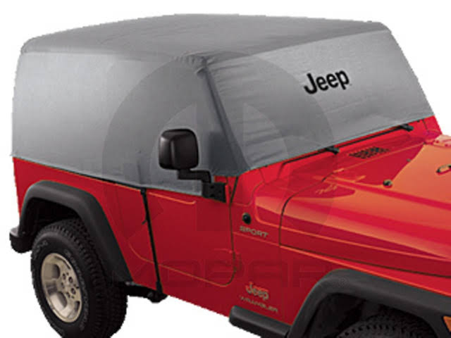 Silver Jeep Wrangler Cab Cover J877