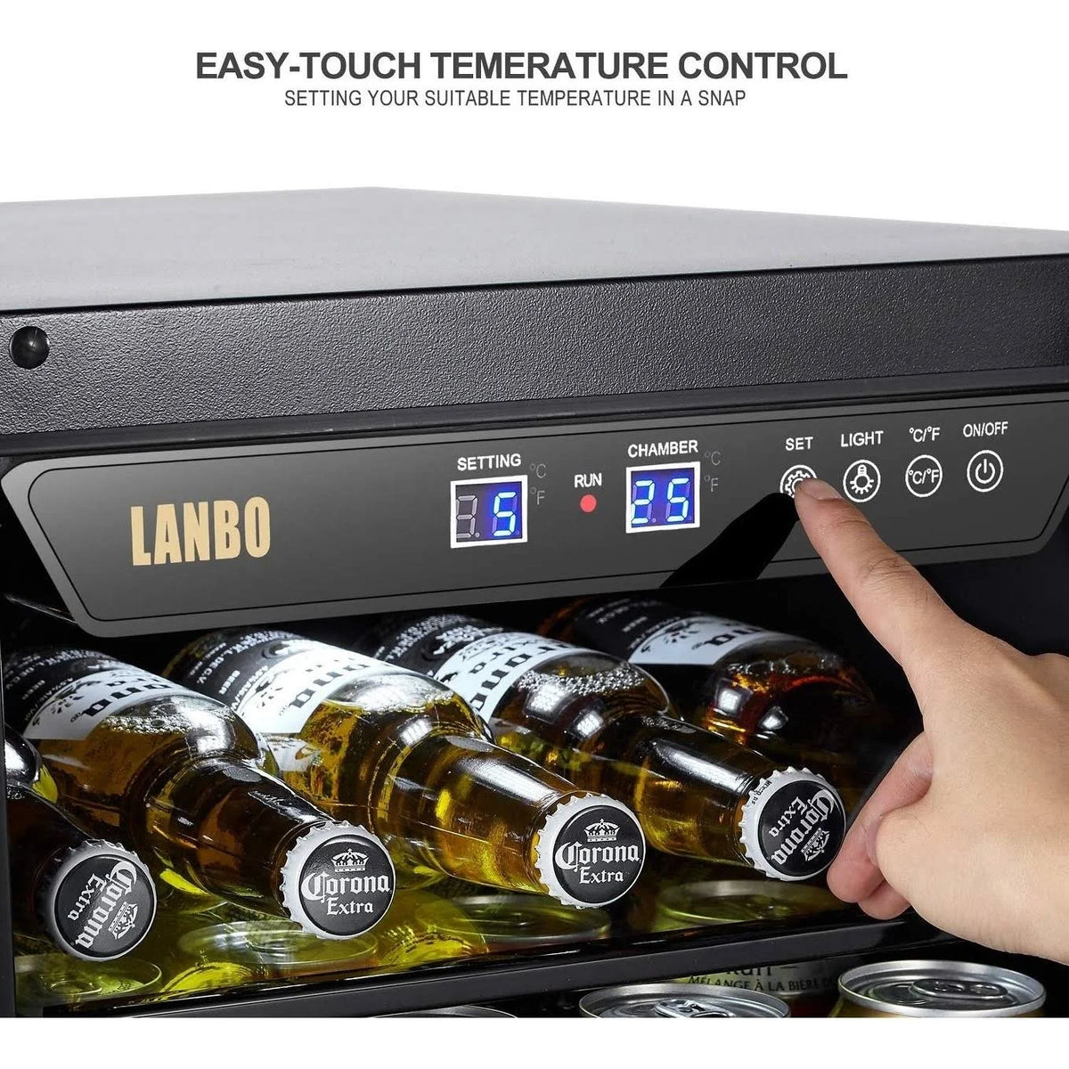 15 inch Built in Compressor Beverage Cooler 70 Cans Black E31817