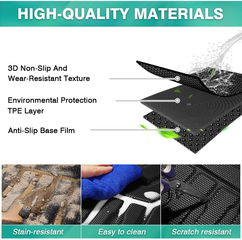 All Weather Rear Cargo Trunk Floor Mat Pack of 2 X778600