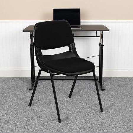 Black Padded Stack Chair B182