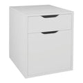 White Wood Grain Freestanding File Cabinet B952169