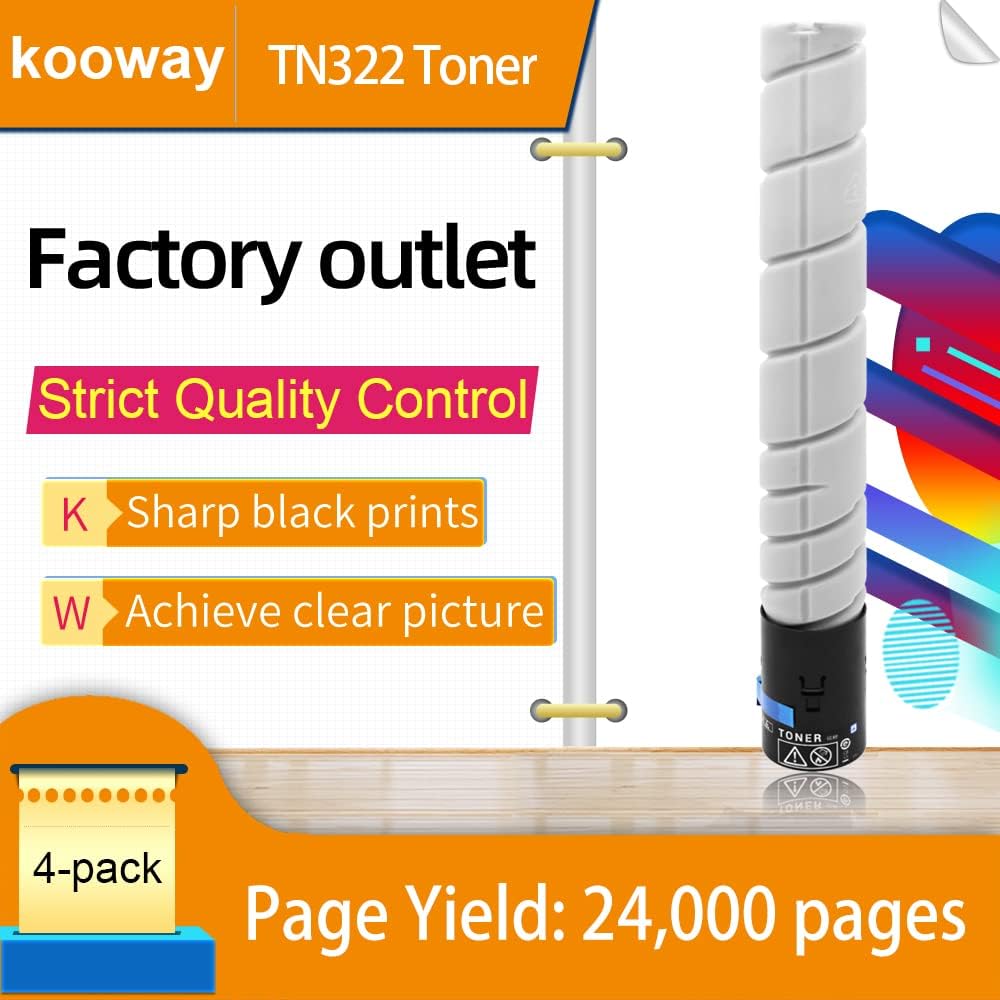 Compatible TN322 Toner Cartridge 4 Pack T71872