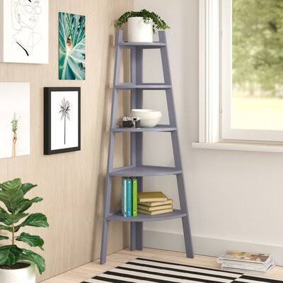 Gray Corner Bookcase W42876