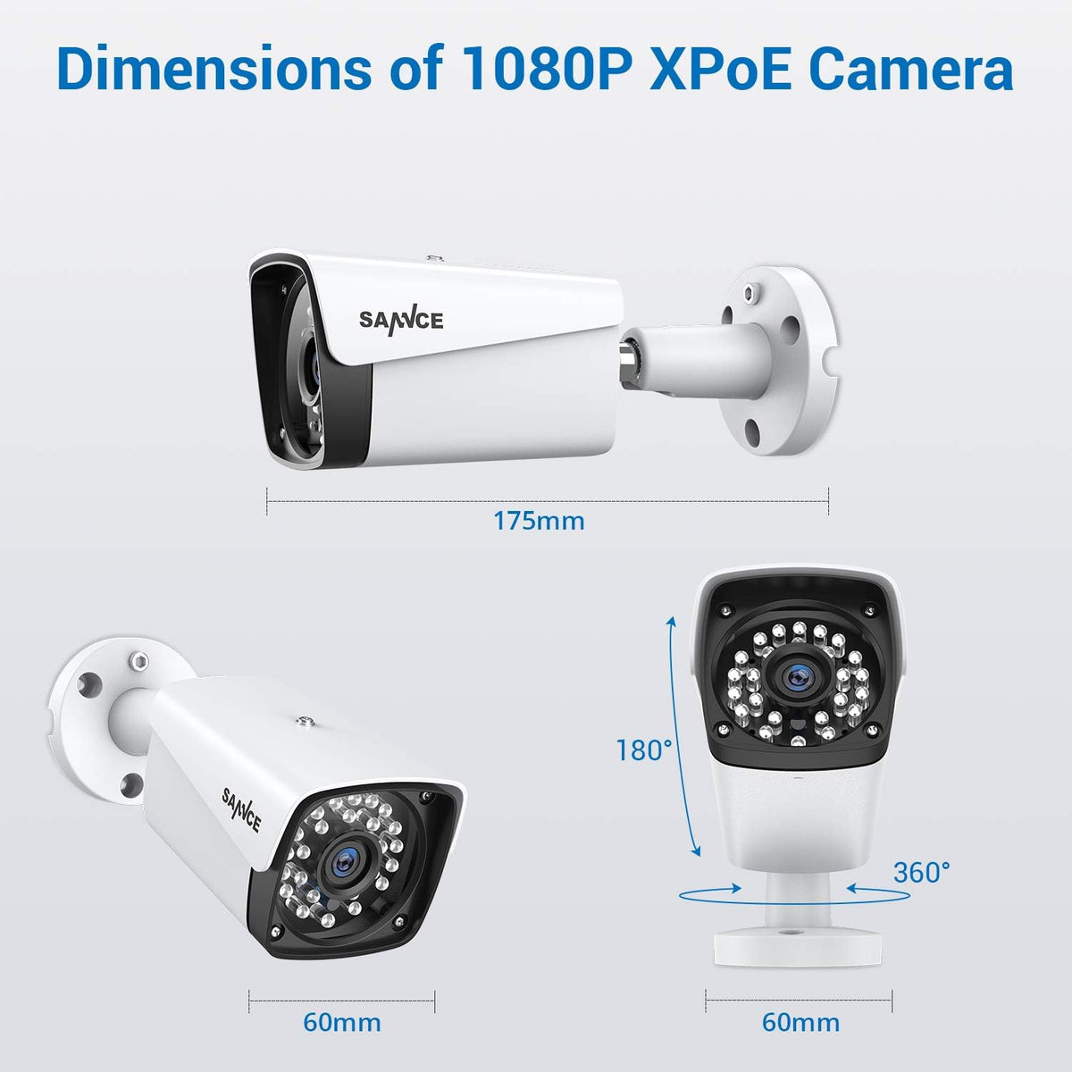 1080P 4 Pcs Security Camera System with 1TB Hard Drive A3161