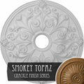 Hand-Painted Smokey Topaz Crackle Ceiling Medallion S919