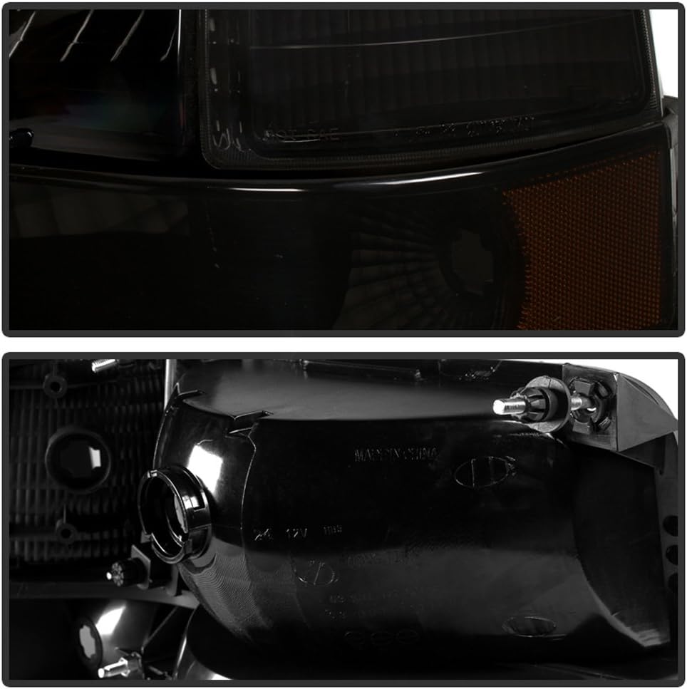 Black Smoked Headlights Bumper Corner Lamps A5713
