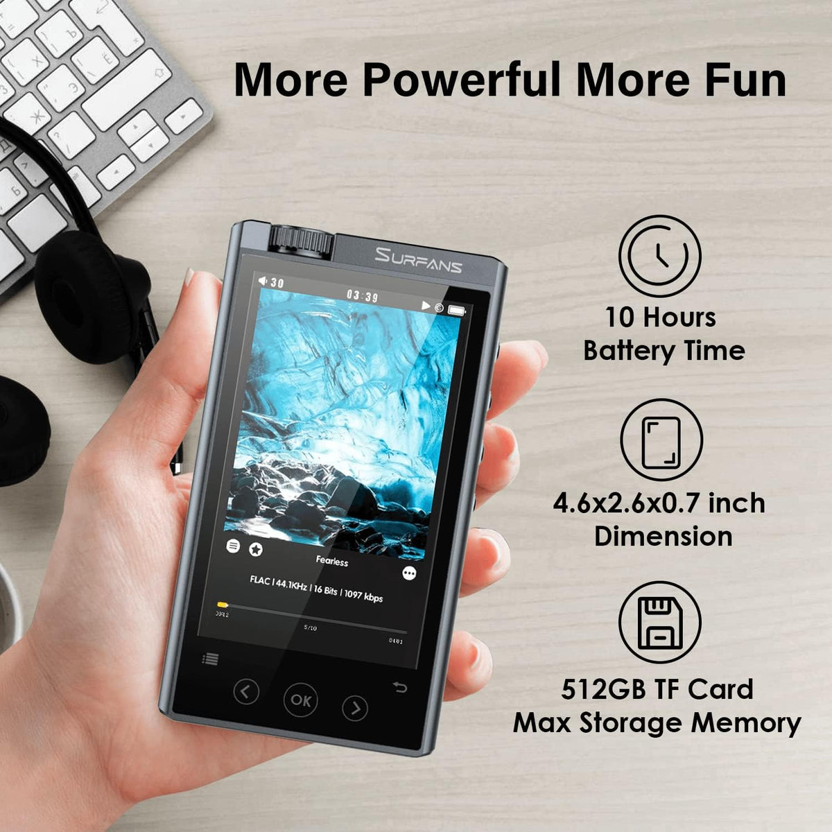 4.0 inches HiFi Lossless DSD Digital Audio Player with 32GB Memory Card I744731