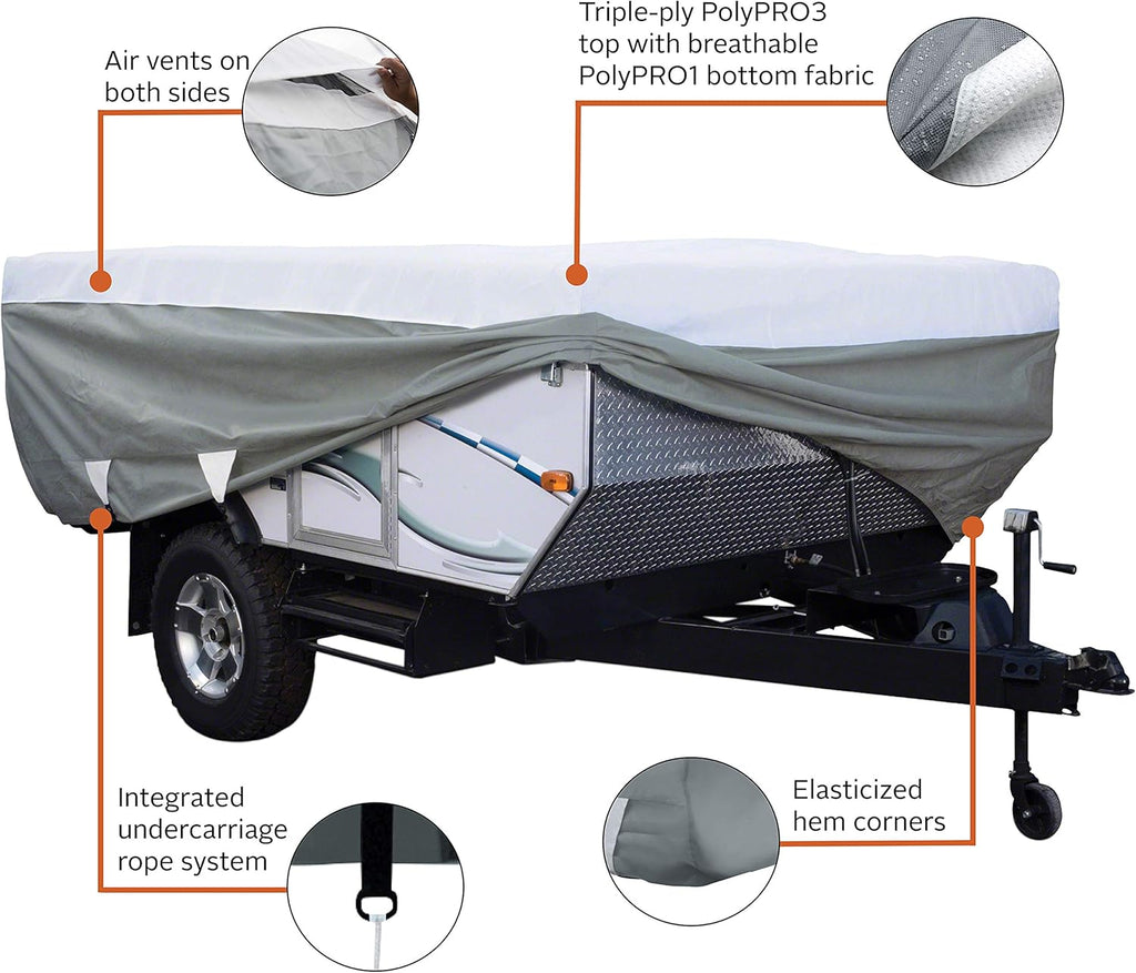 Grey Pop-Up Camper Trailer Cover L68698