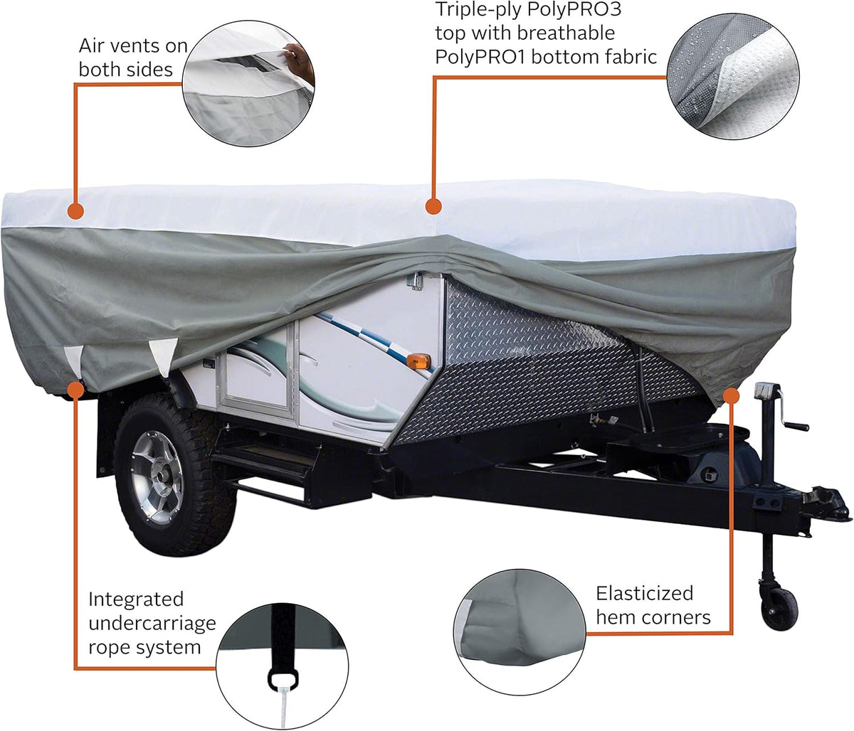 Grey Pop-Up Camper Trailer Cover L68698