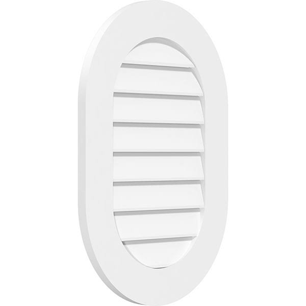 Vertical Round Ended Surface Mount PVC Gable Vent S5190