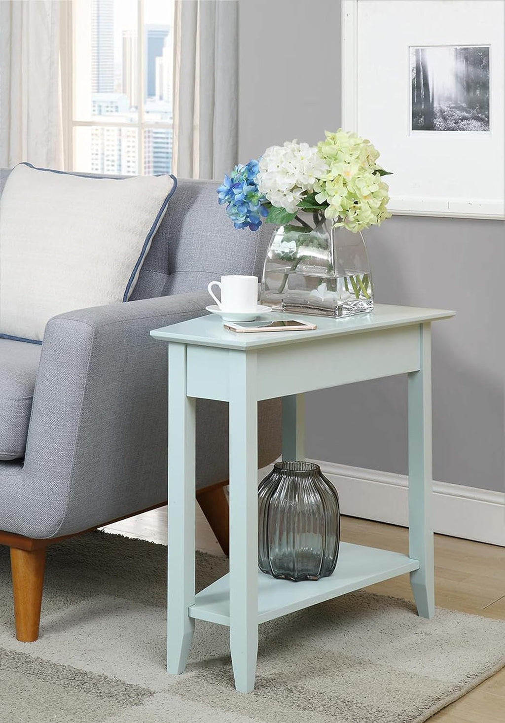 Gray Wedge End Table B786