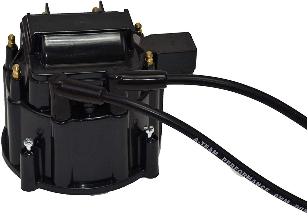 HEI Distributor, 8.0mm Spark Plug Wires, and Battery-Pigtail Harness Kit U23679