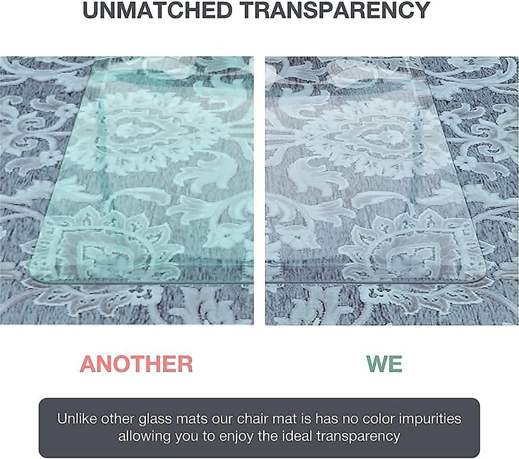 Tempered Glass Office Chair Mat 36x48 V660
