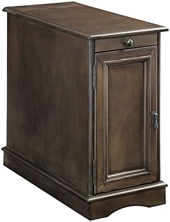 Gray Wood Storage End Table Q872711