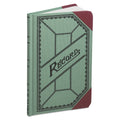 Miniature Account Book, Green/Red Canvas Cover, 200 Pages V9389