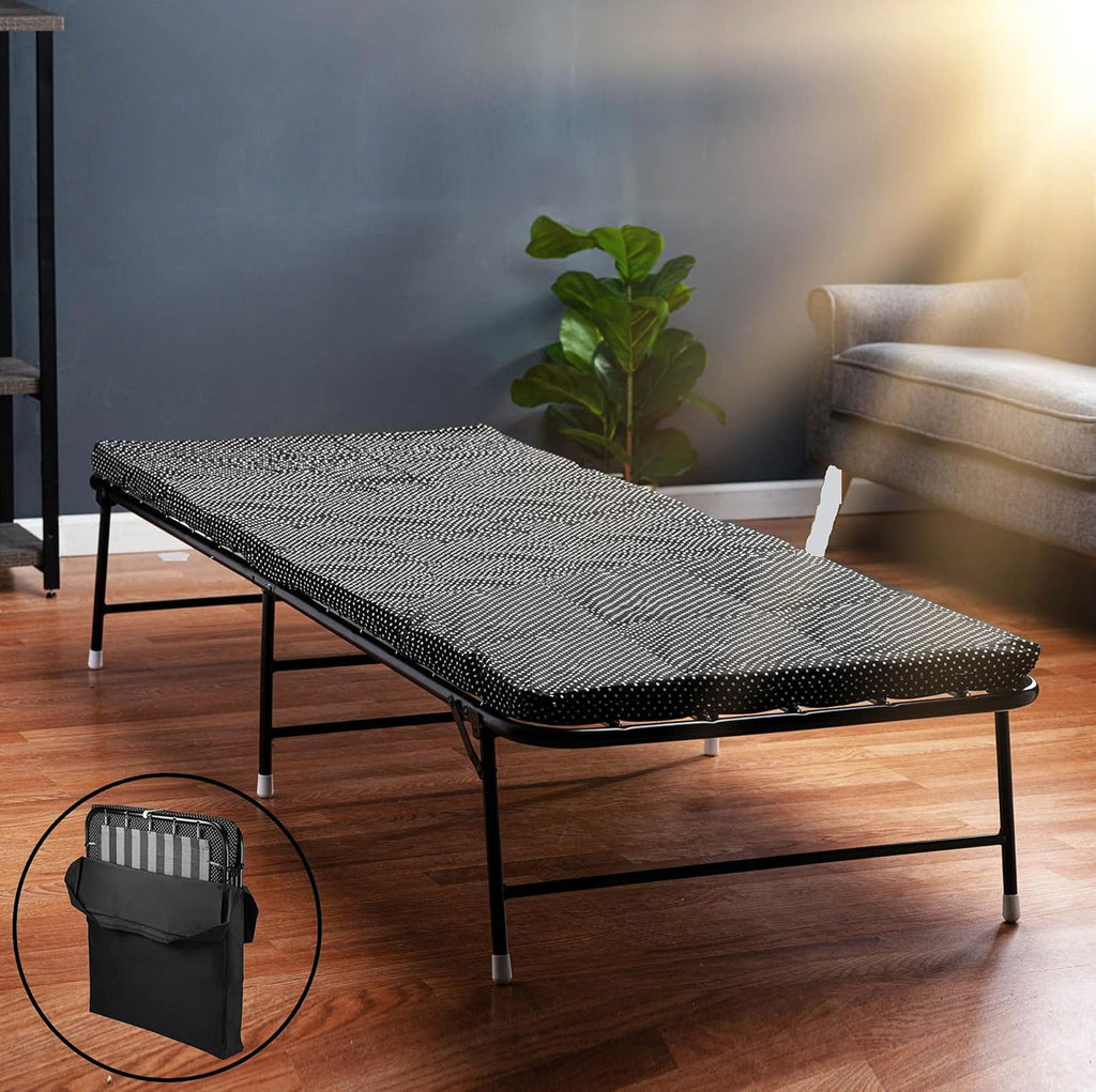 Folding Bed with Memory Foam Mattress and Carrying Bag R15347