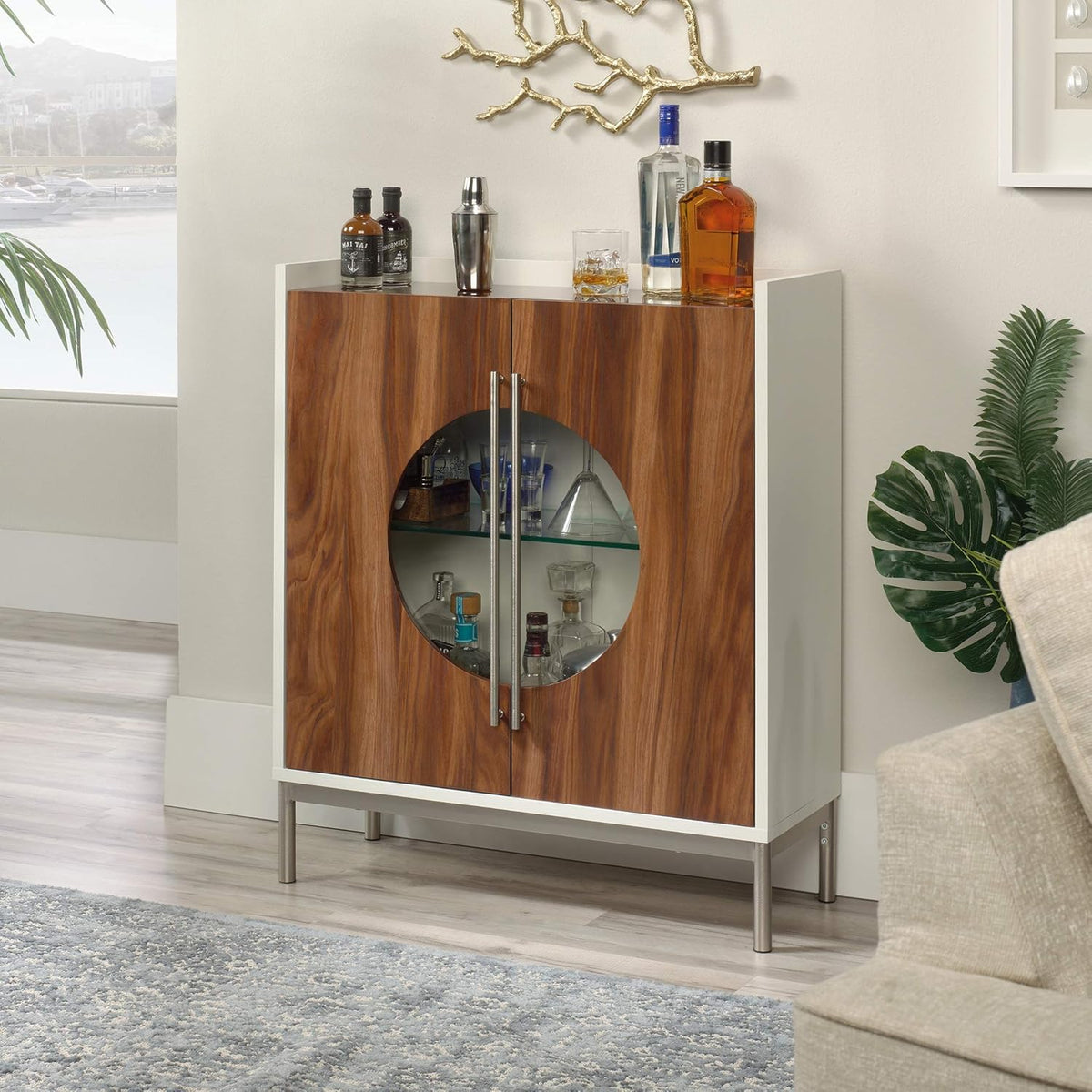 Accent Storage Cabinet Pearl Oak Finish D442