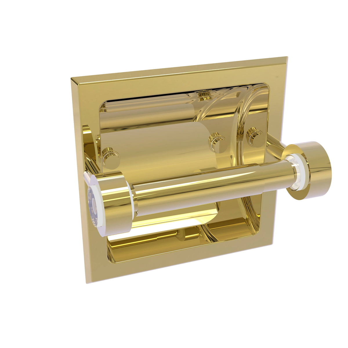 Recessed Toilet Paper Holder Unlacquered Brass J9386
