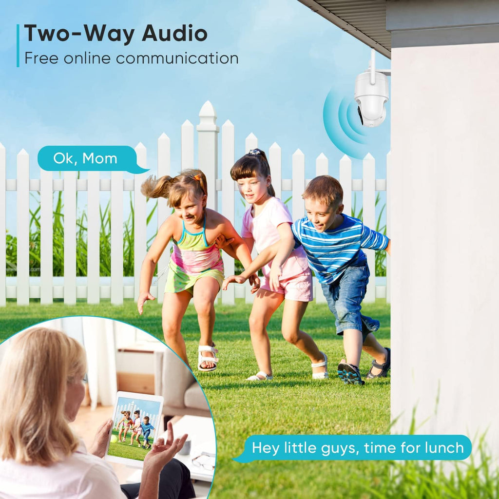 Wireless Outdoor Security Camera 1080P PTZ E416701