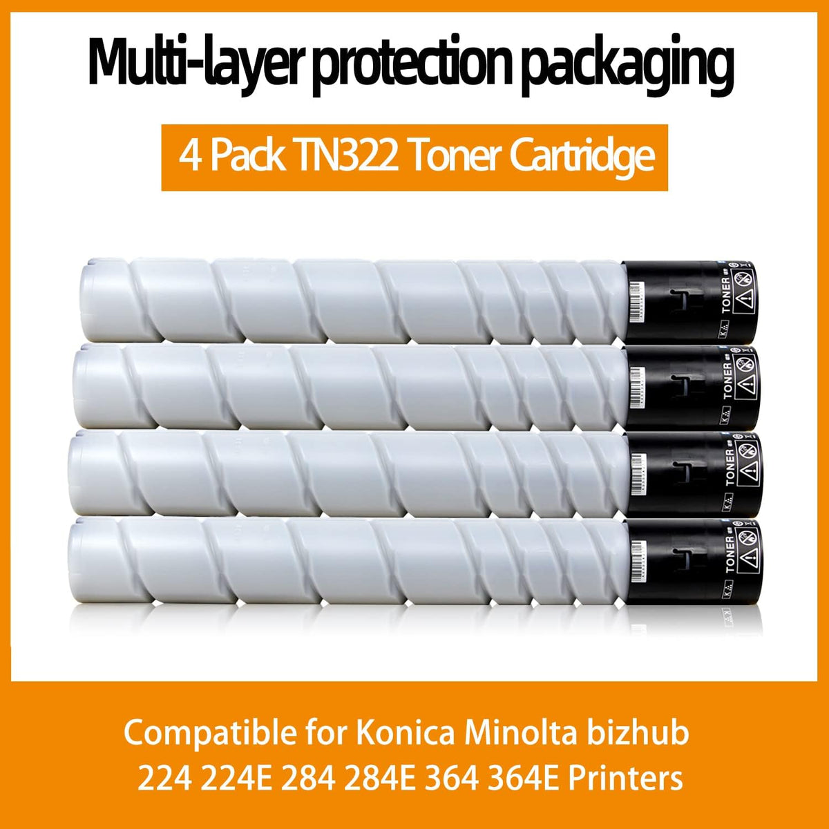 Compatible TN322 Toner Cartridge 4 Pack T71872