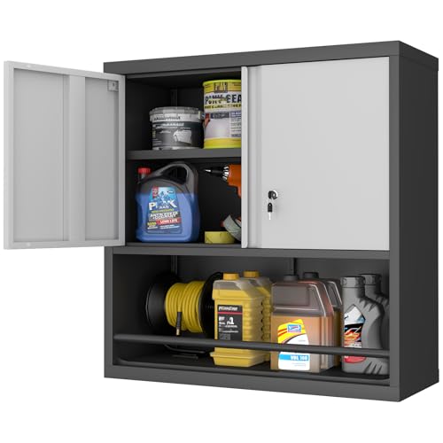 Metal Garage Storage Cabinet with Wheels and Lock S352