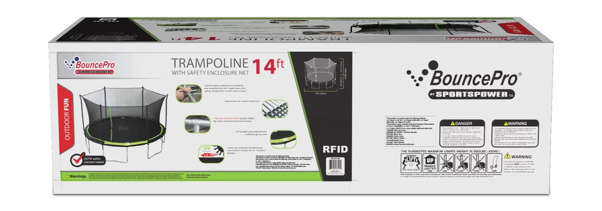 14ft Trampoline with Enclosure B907945