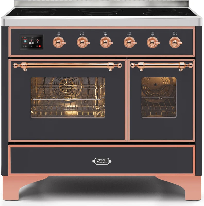 40 Induction Range with Electric Oven in Matte Graphite M961