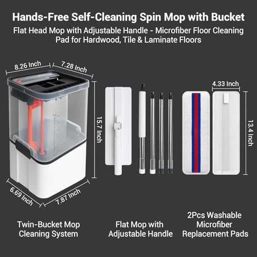 Mop and Bucket Set with Dirty Water Tank F300