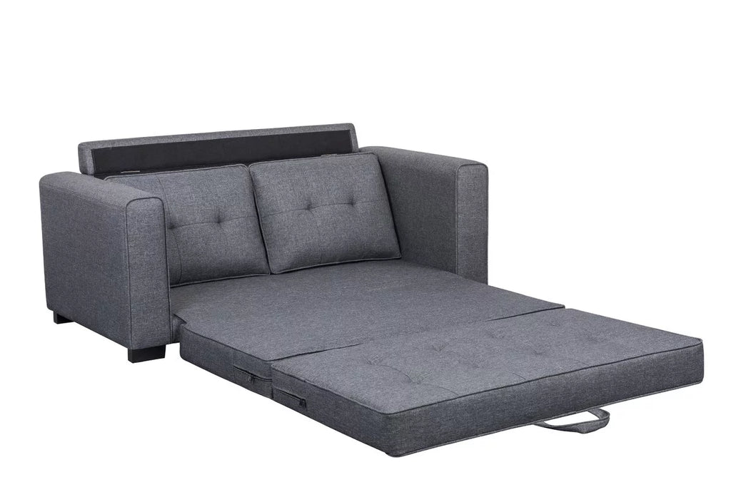 Dark Gray Convertible Sleeper Loveseat L304
