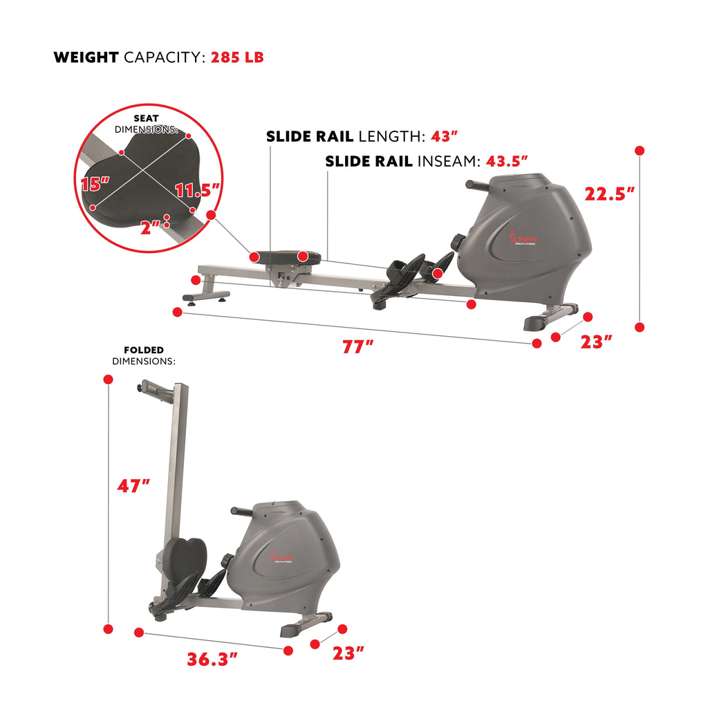 Magnetic Rowing Machine with LCD Monitor Y2122