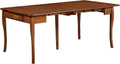 Solid Wood Convertible Console Dining Table with 2 Leaves, Cherry Finish D9087
