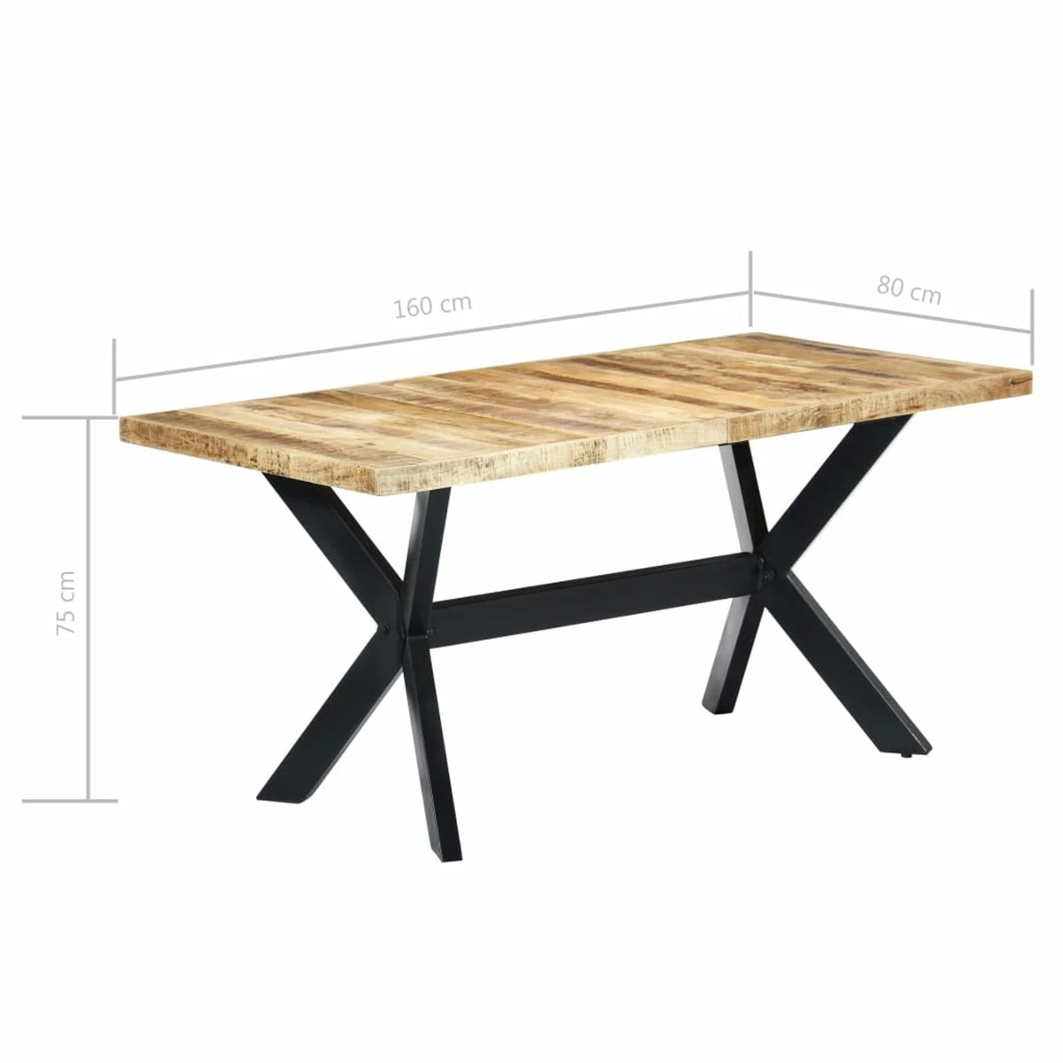 Solid Rough Mango Wood Dining Table T830559