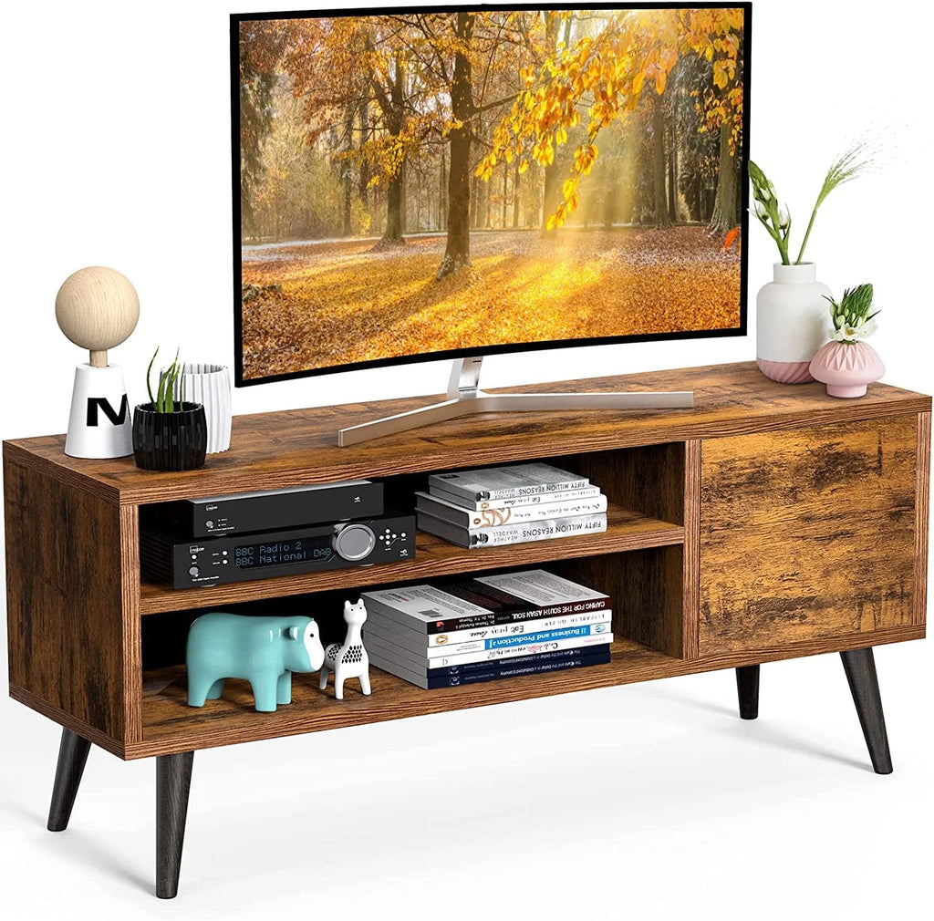 Walnut TV Stand with Storage Cabinet for TVs up to 55 inch M278866
