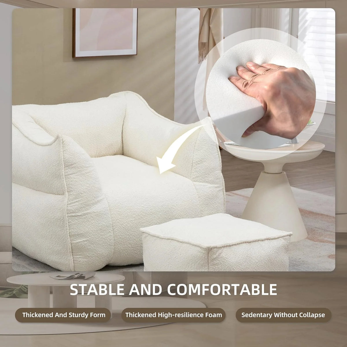 Sofa Chair with Ottoman U218783