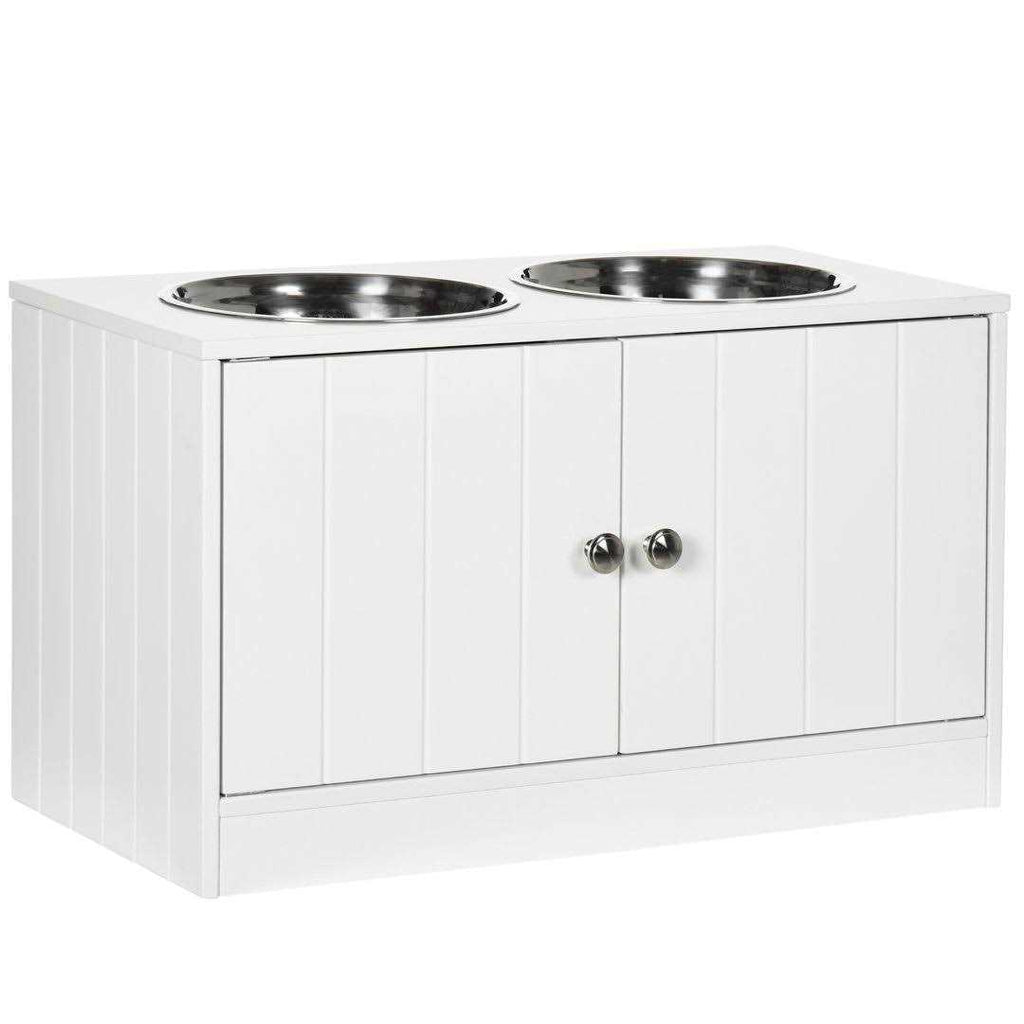 Large Elevated Dog Bowls with Storage Cabinet Y4753