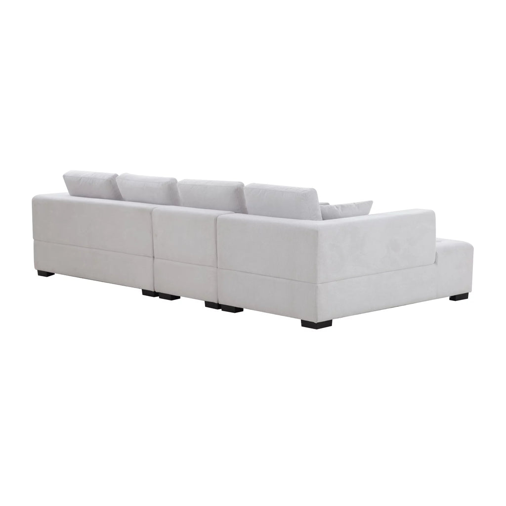 134'' Beige L-Shape Sectional Sofa P6227