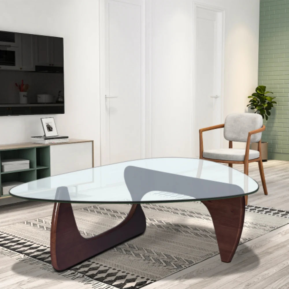 Modern Triangle Coffee Table Solid Wood L527235