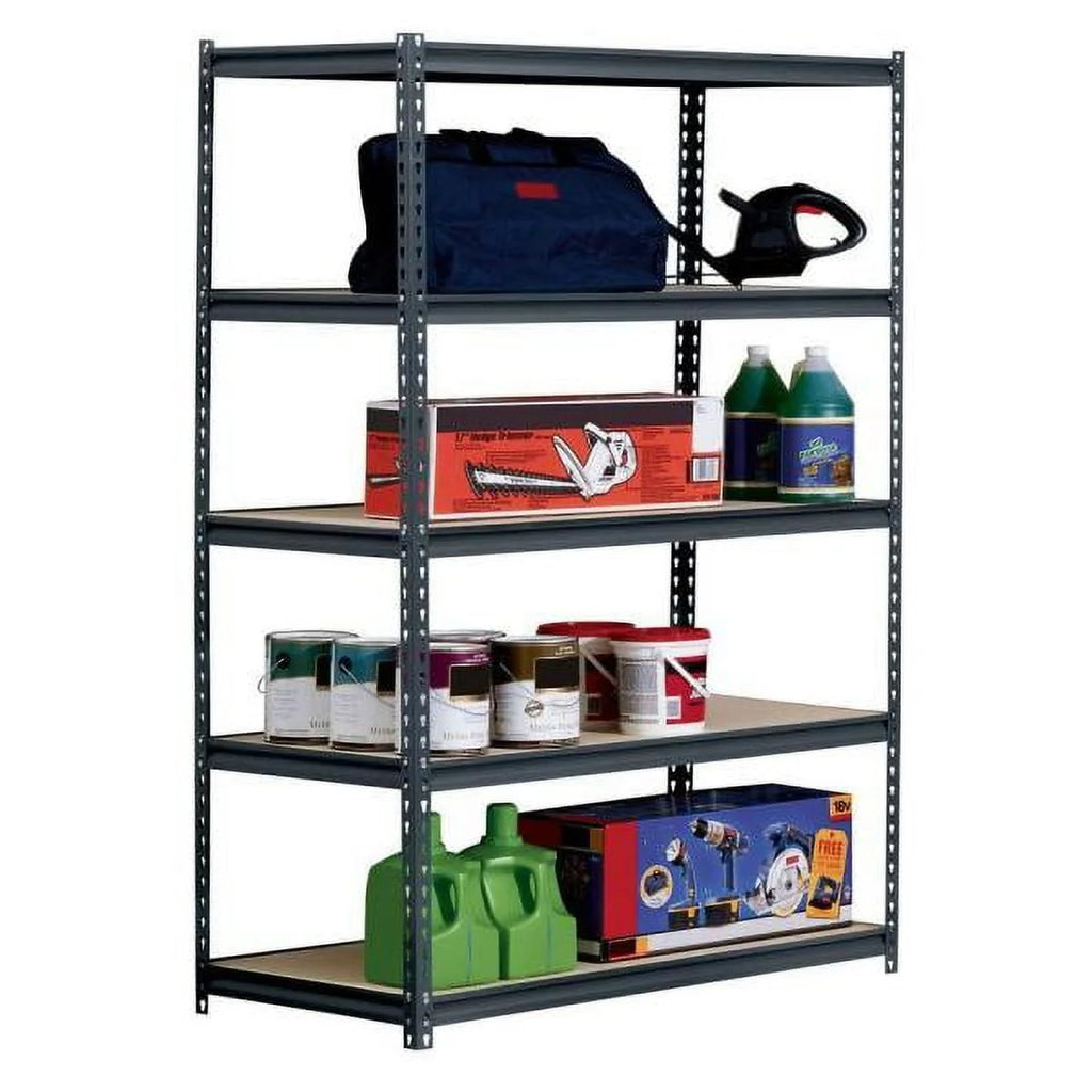 5-Shelf Steel Freestanding Shelving Unit Black H6294
