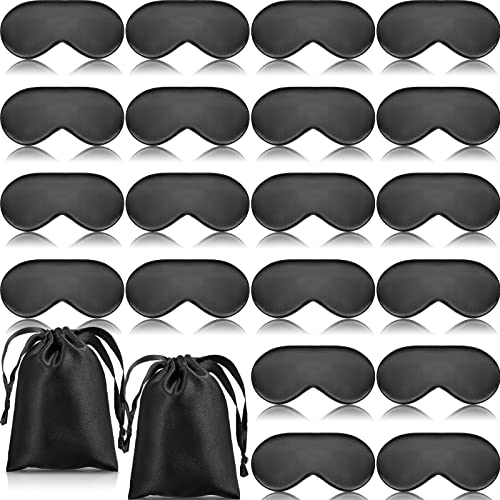 20 Pieces Silk Sleep Mask with Adjustable Strap O437