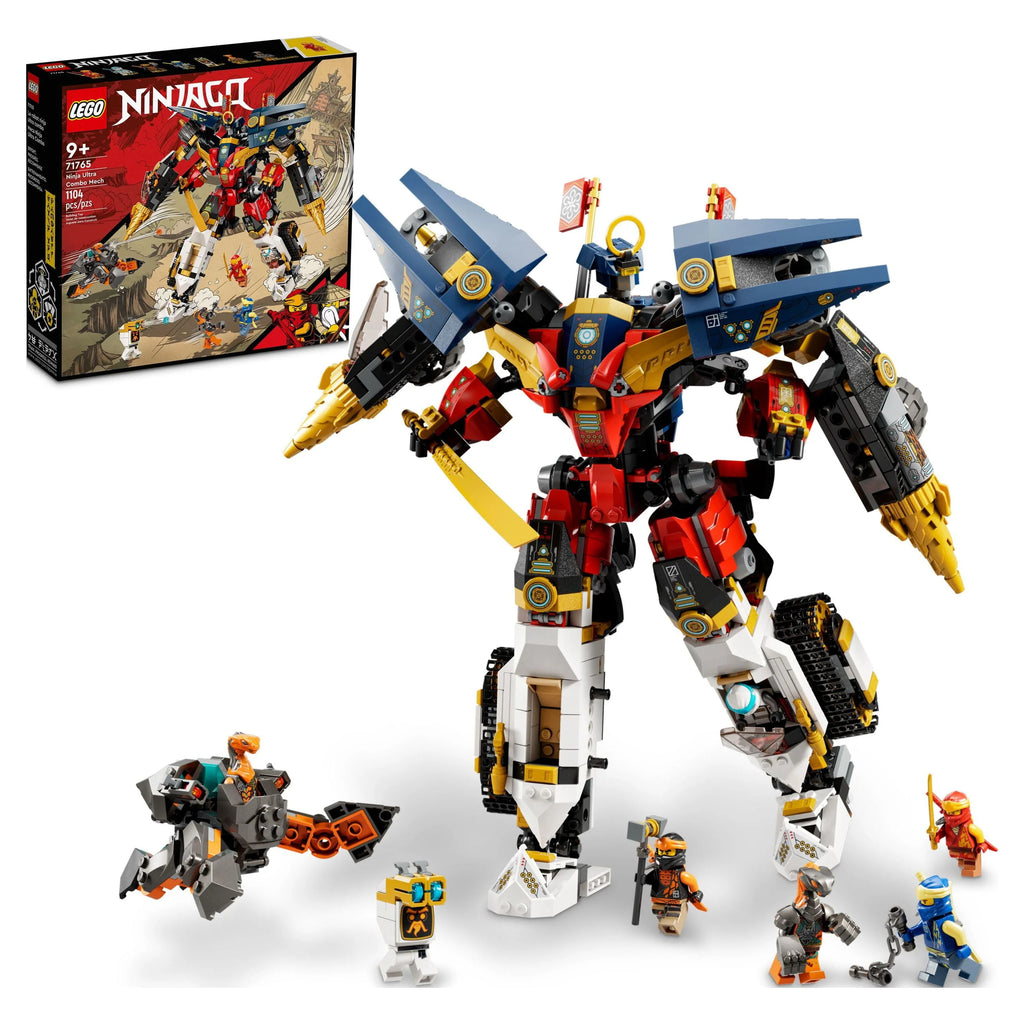 4 in 1 Mech Set with Toy Car, Jet Plane and Tank Toys plus 7 Minifigures O6276