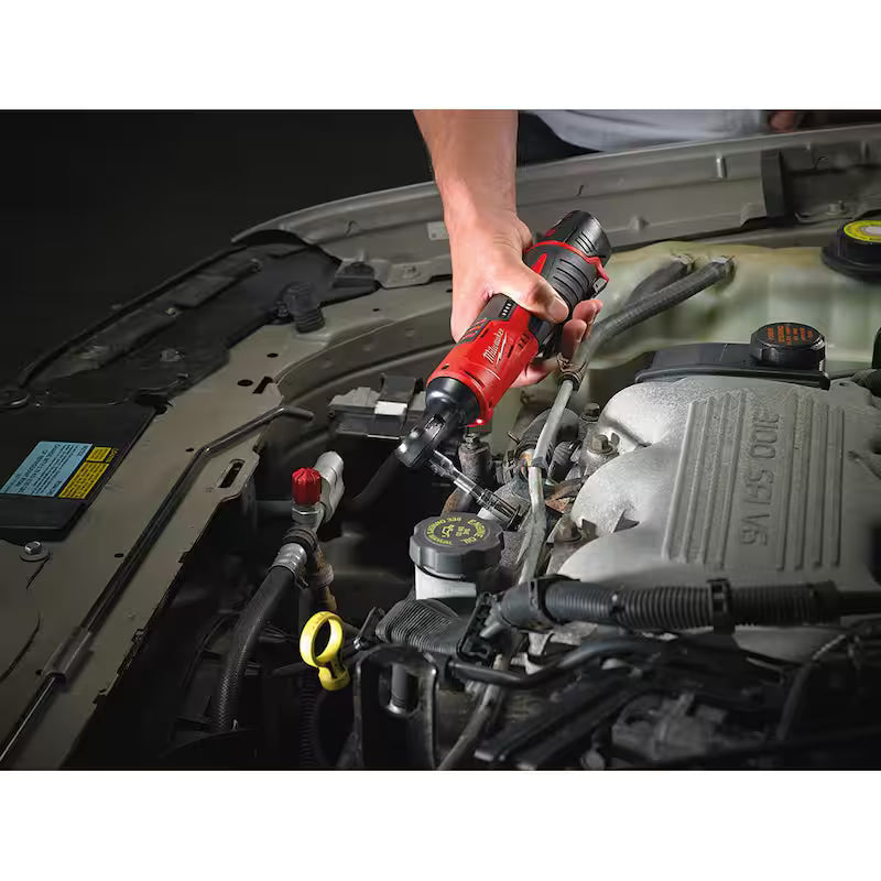 12V Cordless 3/8 in. and 1/4 in. Ratchet Kit (2-Tool) with Battery, Charger and Bag Q7502