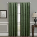 Evergreen Velvet Room Darkening Curtain Panel Pair with Rod Pocket C9967