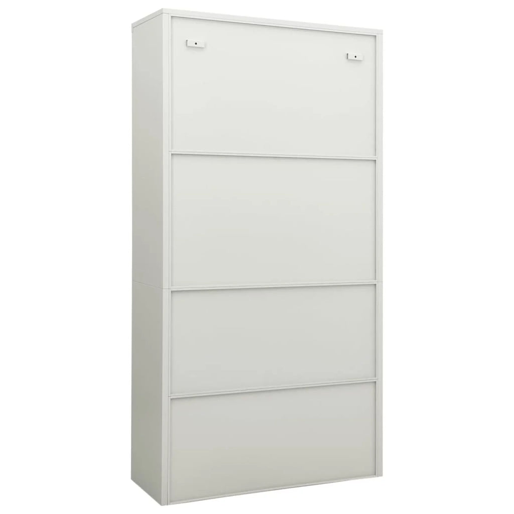 Light Gray File Storage Cabinet with 3 Adjustable Shelves J269226