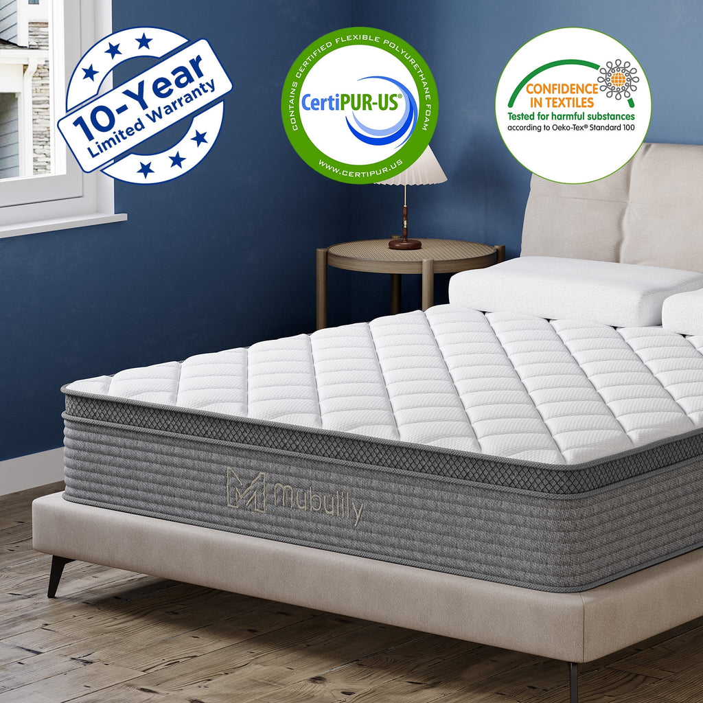 Full 10 inch Gel Memory Foam Hybrid Mattress E3209