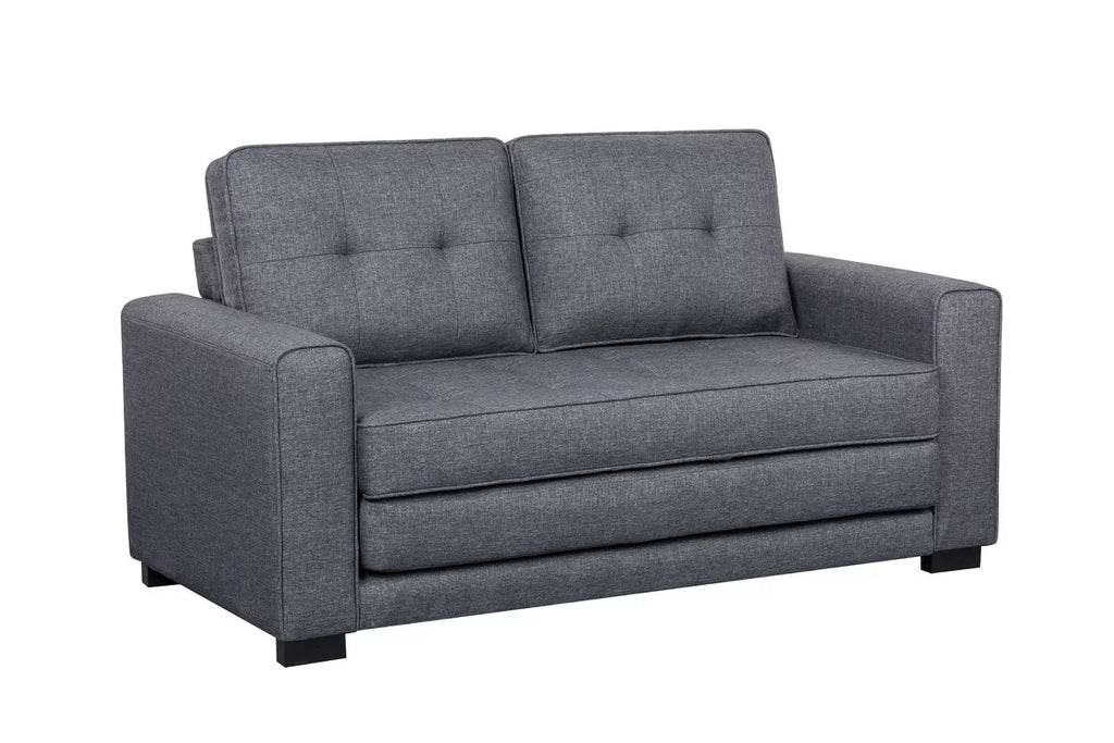 Dark Gray Convertible Sleeper Loveseat L304