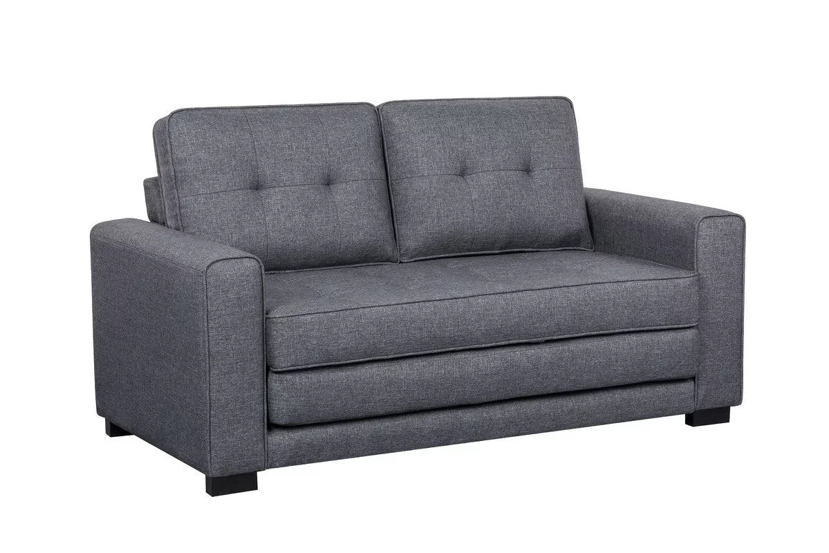 Dark Gray Convertible Sleeper Loveseat L304