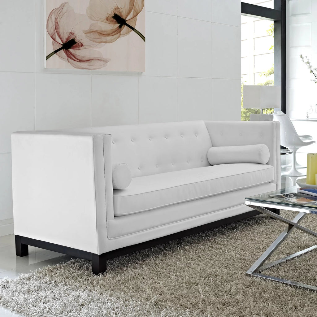 White Bonded Leather Sofa M919760