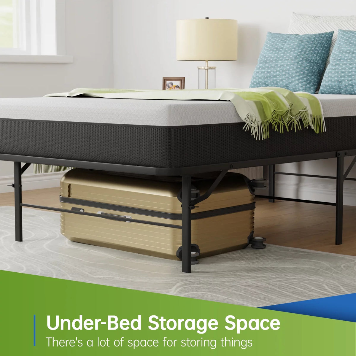 Twin Size 14 Inch Metal Platform Bed Frame L61594
