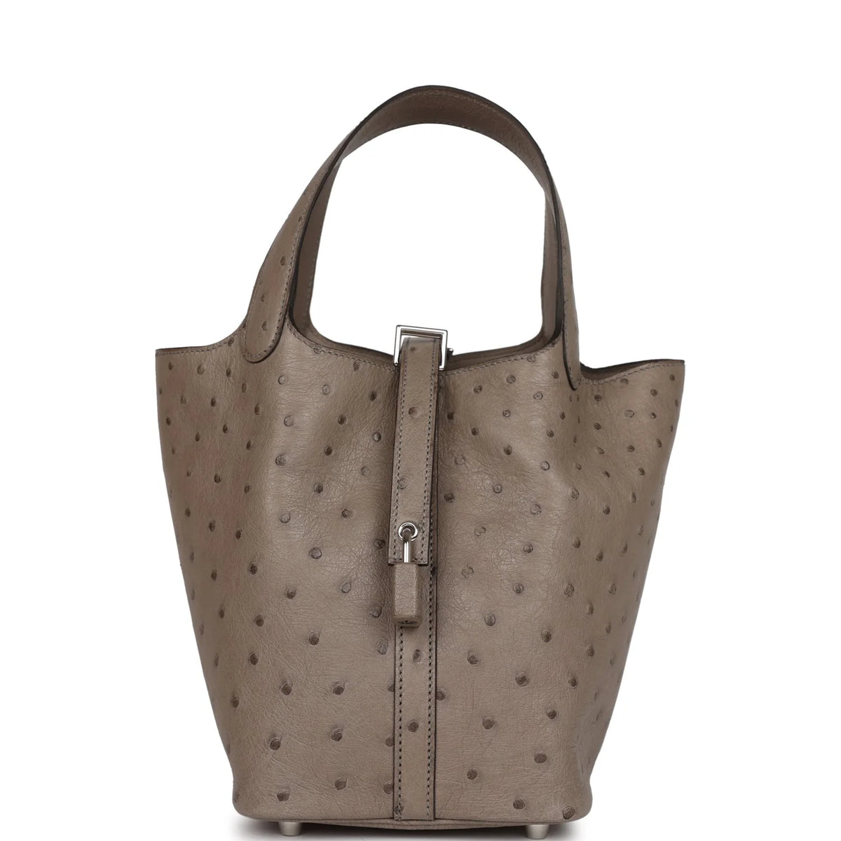 Ostrich 18 Palladium Hardware Lock Bag N137735