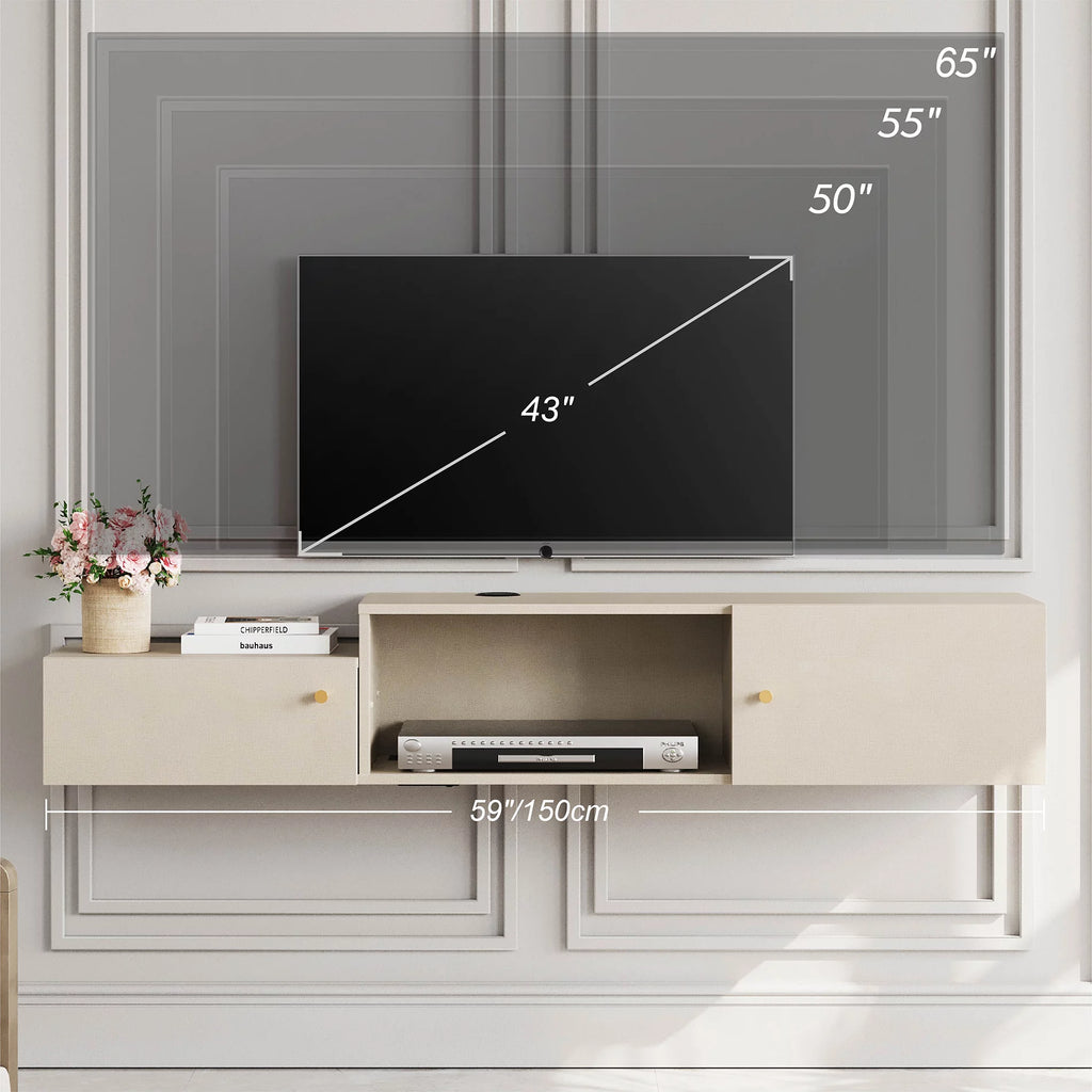 59'' Floating TV Stand with Charging Station H71686